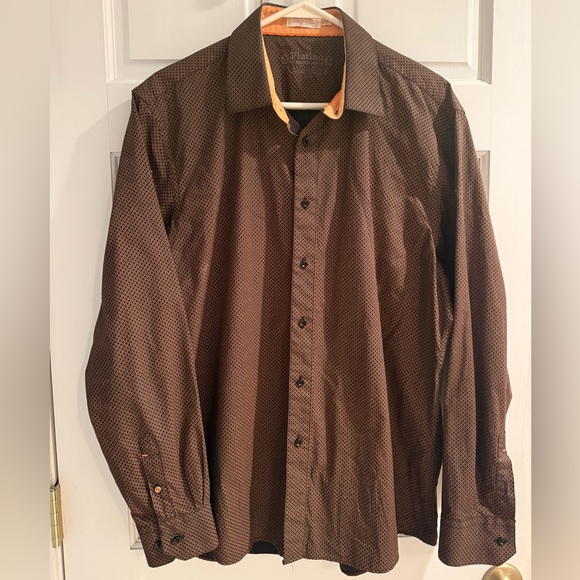 platino Other - Platino Dress Shirt Orange Marquis L 16 1/2 34-35